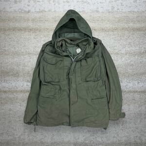 Vintage Military Cold Weather Field Coat Olive Green Small Regular 90s